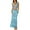 Blue, variant on Musuos Women's Summer Long Skirt Set Sleeveless Floral Print V-Neck Slim Tank Tops + High Waist Long Skirt Set Party Clothes