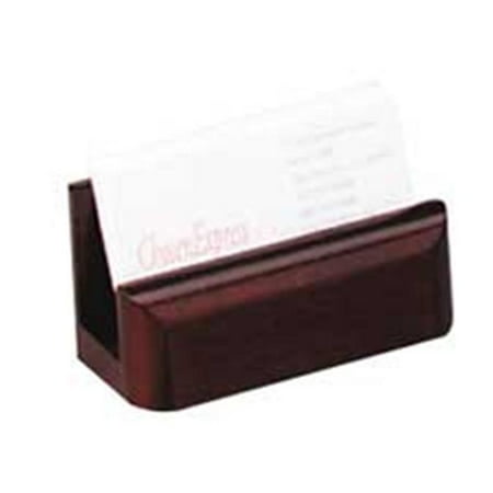 Mahogany Finish Rolodex Rolodex Corporation ROL23330 Wood Business Card Holder- Holds 50 Business Cards- Mahogany ()