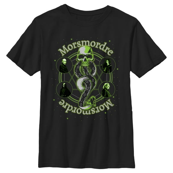 Boy's Harry Potter Death Eaters Morsmordre Graphic Tee Black Small