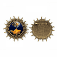 thumbnail image 1 of Ocean Fish ciencia naturaleza foto Pin de gancho de metal vintage con forma de sol Unbranded M, 1 of 3