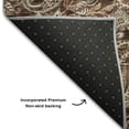 thumbnail image 5 of Addison Rugs Mayfield Premium Machine Washable Transitional Swirl Brown Round Rug, 8' x 8', 5 of 5