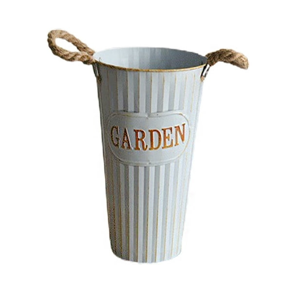 Jarrón de hierro para flores secas, estilo vintage americano, para decoración del hogar, 40 cm