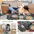 thumbnail image 2 of BERTHMEER 2'x8' Scalloped Runner Rugs for Hallway Bathroom Bedroom Entryway Entrance Non Slip Washable Navy Vintage Hand-Painted Watercolor Roses Floral Blush Pink Dusty Blue Flower Runner Rugs, 2 of 5