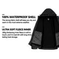thumbnail image 5 of Little Donkey Andy Men's 3 in 1 Winter Ski Jacket Warm Fleece Liner Jacket Waterproof Windproof Snow Coat & Detachable Hood Black/Black M, 5 of 7