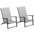 thumbnail image 1 of Outsunny Ensemble de 2 Chaises Pliantes d'Extérieur, Chaises de Pelouse Pliantes, Gris, 1 of 10