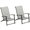Grey, variant on Adjustable Outdoor Rocking Chair with Footrest, PE Rattan Patio Recliner for Garden, Backyard, Porch, Brown Steel Frame