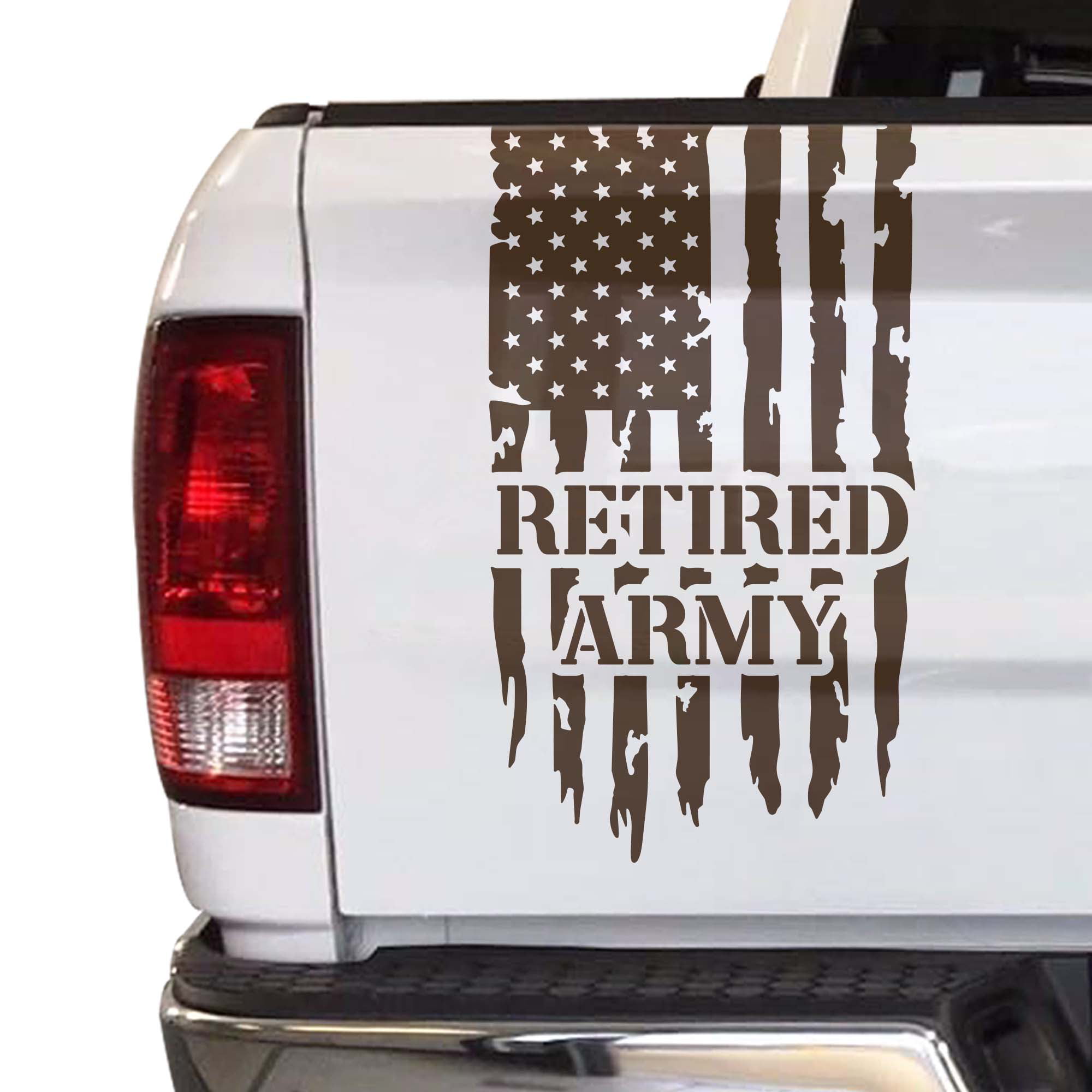 Free Tools XPLORE OFFROAD Distressed American Flag Tailgate Decal for Trucks 