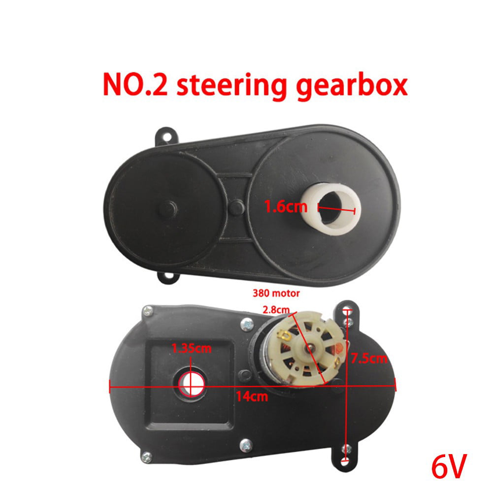 6V/12V Gear Box Electric Motor Steering Gearbox For Children Kids Car Parts 