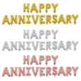 thumbnail image 3 of 16 Inch HAPPY ANNIVERSARY Letters Balloons Decorative Aluminum Film Balloons Set for Wedding Party (Silver), 3 of 4