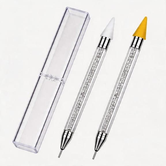 BlinkL Dual-Ended Metallic Nail Art Pen White (2 Pack)