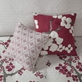 thumbnail image 2 of N Natori Coussin Carré Fleur de Cerisier, 18 par 18 Pouces, Rouge, 2 of 4