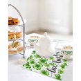 thumbnail image 4 of St Patrick's Day Kitchen Dish Towels for Drying Dishes Set of 3, Lucky Shamrock Leaf Plants Spring Green Waffle Weave Microfiber Hand Tea Bathroom Towels Quick Dry & Absorbent Towel 12x12, 4 of 7