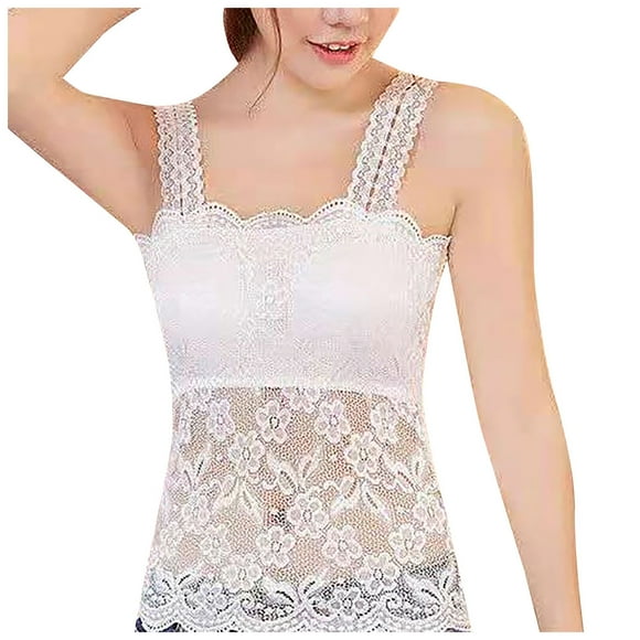 Staki Cute Tops for Teens Womens Tank Tops High Neck Sleeveless Ribbed Tank Casual Basic Thick Strap Slim Fitted Shirts(White,XXL)