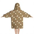 thumbnail image 2 of Beige Chicken Pattern Blanket Hoodies for Kids 6-13YR Oversize Wearable Blanket Hoodies for Boys Girls Teens, 2 of 7