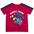 thumbnail image 3 of Avengers Marvel and Spiderman Superhero Shirts 3-Pack for Boys and Toddlers, 3 of 4