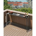 thumbnail image 2 of KFFKFF Outdoor Bar Table, 63 x 15 in Patio Table with Waterproof Surface & Durable Metal Frame, Rectangular Counter Height Dining Table for Balcony, Yard, Hot Tub, Poolside, or Indoor Use, 2 of 8