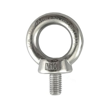 

Stainless Steel 316 Lifting Eye Bolt 10mm M10 Marine Grade Heavy Duty