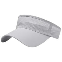 ZACPNCV Sports Sun Visor for Men Women Lightweight Soft Quick-Dry Visor Hat Packable Tennis Golf Running Visor Gray Free Size