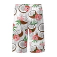 thumbnail image 4 of EHRWE Men's Hawaiian Beach Shorts Summer Digital 3D Coconut Tree Printed Ventilate Shorts Elasticated Waisted Beach Pants With Pockets, 4 of 4