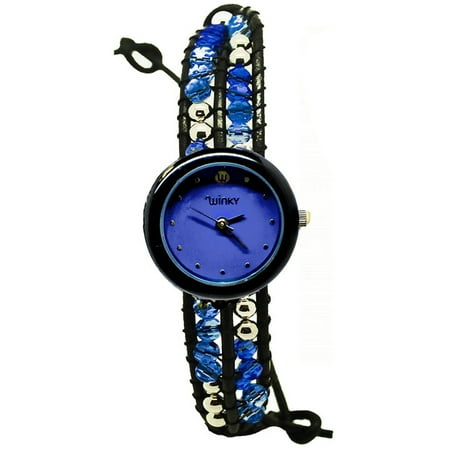 Winky Designs Classic Wrap Watch, Blue Lagoon