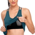 thumbnail image 3 of Women's Tank Top with Shelf Bra Adjustable Spaghetti Strap Athletic Yoga Cami Shirt, 3 of 6