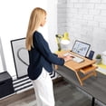 thumbnail image 2 of BirdRock Home Portable Sit or Stand Desk with Storage Drawer and Media Slot - Natural, 2 of 5