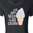 thumbnail image 4 of Inktastic All You Need is Ice Cream with Ice Cream Cone Women's T-Shirt, 4 of 5