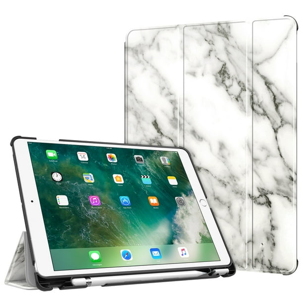 regional Uberettiget bund Fintie 10.5-inch iPad Air (3rd Gen) / iPad Pro SlimShell Case Cover with Apple  Pencil Holder, Marble White - Walmart.com