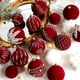 thumbnail image 5 of Bola decorativa para árbol de Navidad, bola navideña pintada a mano, bola navideña de color rojo oscuro, diseño de escena de decoración colgante de bricolaje con perlas, 5 of 5