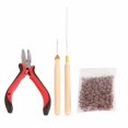 thumbnail image 1 of Yajisi Kit de Herramientas para Extensiones de Cabello con Alicates Curvos y Anillos Marrón, 1 of 9