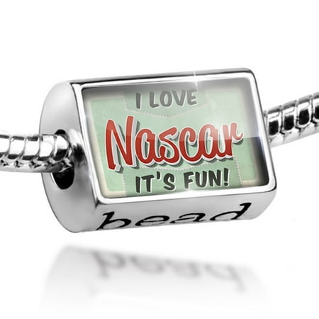 - Bead I Love Nascar, Vintage design Charm Fits All European Bracelets