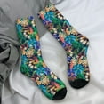 thumbnail image 7 of Tropical Floral Stockings Ladies Hawaiian Designs Socks High Quality Korean Socks Autumn S, 7 of 7
