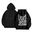 thumbnail image 5 of Christian Hoodies for Women 2025 I Speak The Name Of Jesus Hoodie with Pockets Hooded Sweatshirt Women Pullover, 5 of 6