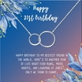 thumbnail image 3 of Happy 21st Birthday Gift for Her, Infinity Rings Necklace, Gift Set for Her, Motivational Card and Necklace, Gift for Daughter - Ships Next Day, 3 of 3