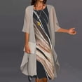 thumbnail image 2 of Vestido de dos piezas de manga corta con cuello redondo y estampado casual de moda para mujer Wmkox8yi bvn76, 2 of 5