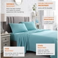 thumbnail image 4 of American Home Collection Brushed Microfiber Sheet Set, Deep Pocket Extra Soft Sheets & Pillowcases Set, 4 Pieces, Full, Aqua, 4 of 7