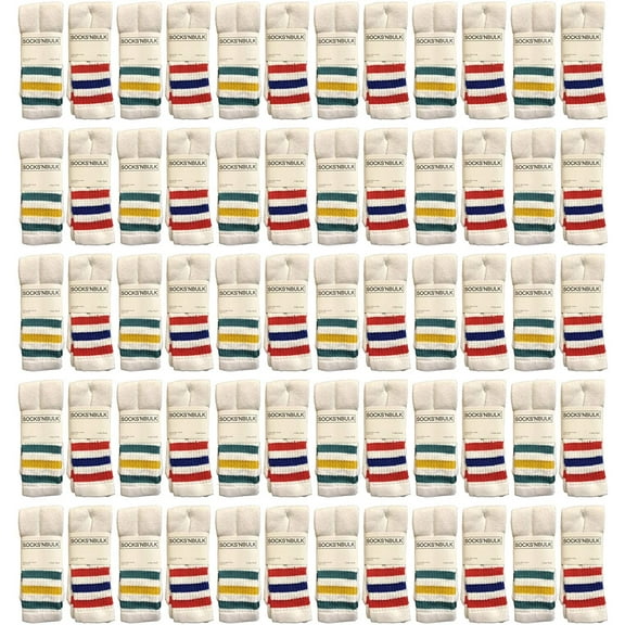 Yacht & Smith Men's & Women's Wholesale Bulk Cotton Tube Socks, Referee Style, by SOCKS'NBULK (72 Pairs Assorted, Womens 9-11 (Shoe size 5-10))