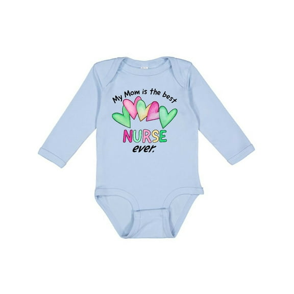 Inktastic My Mom is the Best Nurse Ever Boys or Girls Long Sleeve Baby Bodysuit