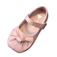 thumbnail image 3 of Viluyesy Girls Mary Jane Flats - Childrens Solid Bow Round Toe Soft Sole Low Heel Princess Dress Shoes Spring Summer Pink Size 8, 3 of 10