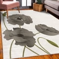 thumbnail image 3 of Floral Decorative Rug, Poppy Flowers Vivid Petals Buds Pastoral Purity Mother Earth Nature Design, Quality Carpet for Bedroom Dorm and Living Room, 6 Sizes, Charcoal Grey, by Ambesonne, 3 of 4