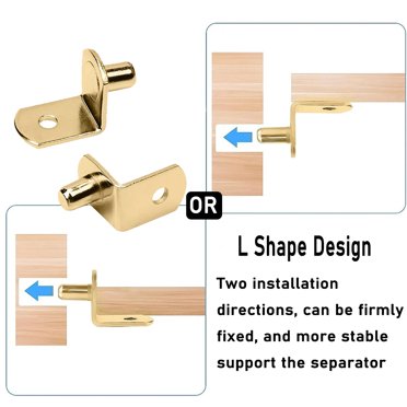 12 White Shelf Support Brackets Pin Pegs Kitchen Cabinet