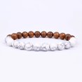 thumbnail image 1 of Pulsera de piedra volcánica para hombres, pulsera de cuentas de madera de Lava de 8mm, cadena para la muñeca de Buda tibetano, joyería para hombres y mujeres, pulseras nuevas de regalo, 1 of 4