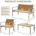 thumbnail image 3 of Grand Patio Bromma 4-Piece Steel Outdoor Conversation Sets with Beige Cushions, 3 of 8