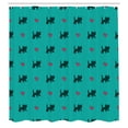 thumbnail image 3 of Ambesonne Teal Shower Curtain, Kittens Pink Hearts, 69"Wx84"L, Teal Pink Dark Blue, 3 of 5