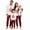 Style1:Red, variant on AceBaby Christmas Family Matching Pajamas Reindeer Letter Print Holiday Loungewear Sleepwear PJs