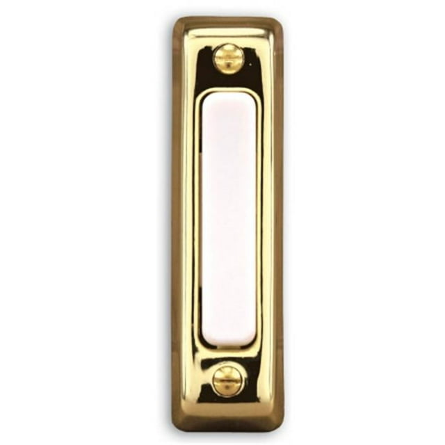 1 x 6 x 2.75 Wired Doorbell - Brass