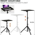 thumbnail image 4 of Projector Stand Tripod with Removable Mouse Tray, Adjustable Laptop Tripod Stand from 23.5"-46.5" with Gooseneck Phone Holder, Stand for Office, Home, Stage, Studio, DJ Racks Holder Mount, 4 of 9