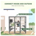 thumbnail image 4 of Catio Outdoor Cat Enclosure, Window Box Cat House with Bridge, Gray - Secure Wooden Catio for Indoor/Outdoor Use, 4 of 9