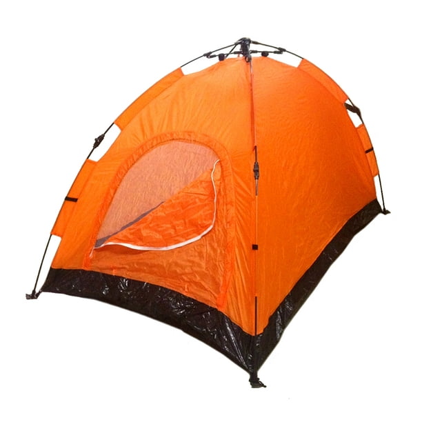 2 Person Instant And Automatic Pop Up Camping Tent Orange Walmart Com Walmart Com