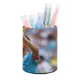 thumbnail image 1 of Rodri-theme Cylinder Pen Holder Pencil Organizer with Flannel Lining PVC Leather Material Cardboard Base for study work 10*8CM, 1 of 6